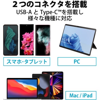USBメモリ USB3.2(Gen1)/3.1(Gen1)/3.0/2.0 2in1 【 Type-C / USB A 】 キャップ式 エレコム