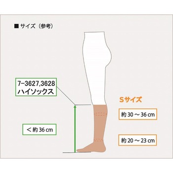 弾性ストッキング ハイソックス クローズトゥ SYS-8001シリーズ プロシェア(ナビス/アズワン)