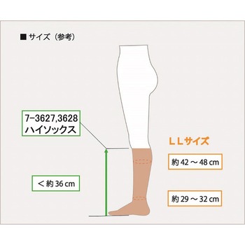 弾性ストッキング ハイソックス クローズトゥ SYS-8001シリーズ プロシェア(ナビス/アズワン)