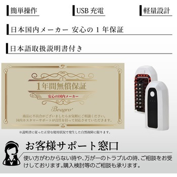 beapro10 ビープロ 薬剤塗布ロールオン式ブラシ/ 電動タッピング(振動)/ LEDケア ～ 電動浸透スカルプケア(頭皮ケア) 大河商事