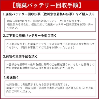 【リサイクル】廃棄バッテリー回収伝票(佐川急便着払い伝票) AQUA DREAM(アクアドリーム)
