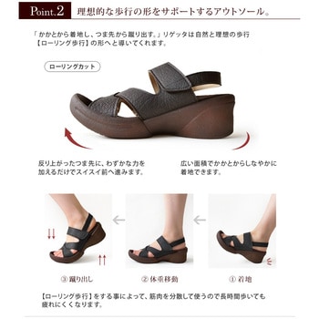 リゲッタ クロスベルトウェッジサンダル - リゲッタ