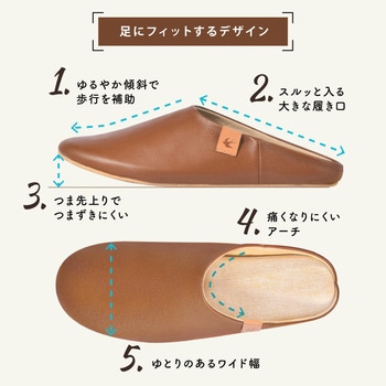 bonbonheur / ボンボヌール bon011 レザースリッパ(本革) 大河商事