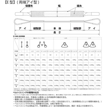 CEベルトスリングE型 使用荷重3150kg 幅100mm JET INOUE(ジェット