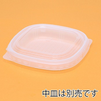 食品容器 KMスクエア 中皿用嵌合フタ - ケーピープラテック