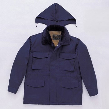 帯電防止防寒コート(フードイン)。 橘被服