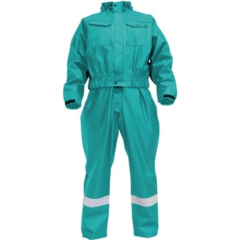 MW-01J 腰ベルト対応 レインジャケット 土木作業向け ターコイズ コヤナギ