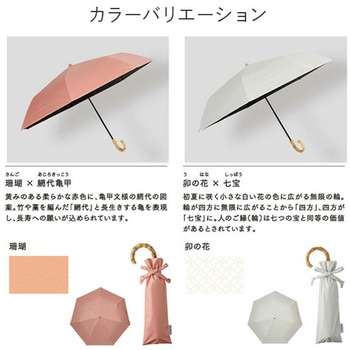 日傘 晴雨兼用傘 レディース 7本骨遮光 折りたたみ傘 江戸 mabu(マブ)