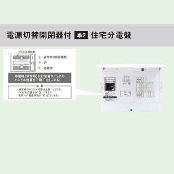 FLEXIID(フレキシード) 住宅分電盤 創エネ対応 電源切替開閉器付 単2住宅分電盤 Panasonic(パナソニック)