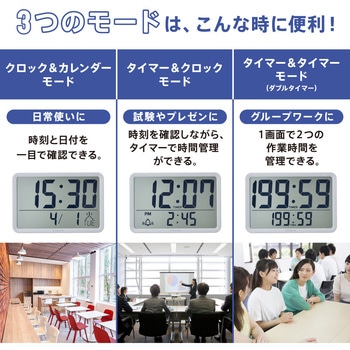 ザラージ リモコン付きダブルタイマークロック キングジム