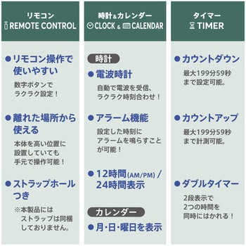 ザラージ リモコン付きダブルタイマークロック キングジム