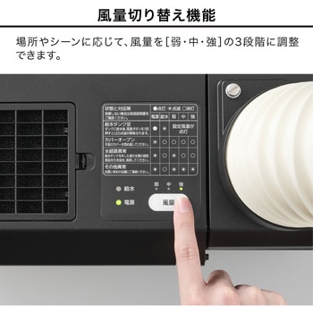 排気が熱くないポータブルスポットクーラー フロンレス 省エネ 持ち運び キングジム