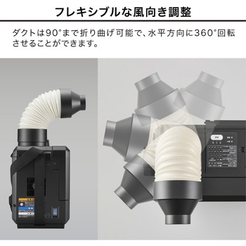 排気が熱くないポータブルスポットクーラー フロンレス 省エネ 持ち運び キングジム