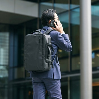 リュック バックパック 大容量 収納拡張機能 33L A4 15.6インチノートPC 収納可 キャリーオン仕様 エレコム
