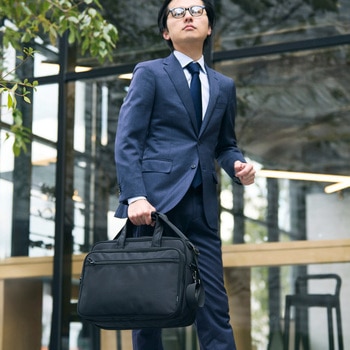 ビジネスバッグ ブリーフケース 大容量 収納拡張機能 2way <肩掛け/手持ち> A4 15.6インチノートPC 高耐久 エレコム