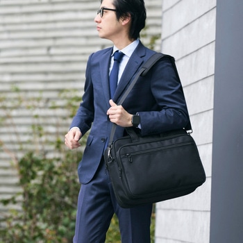 ビジネスバッグ ブリーフケース 大容量 収納拡張機能 2way <肩掛け/手持ち> A4 15.6インチノートPC 高耐久 エレコム