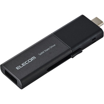 SSD 外付け USB3.2 Gen1 読込最大420MB/秒 コンパクト ポータブル スライド式 耐衝撃 Type-C/USB-A 両対応 エレコム