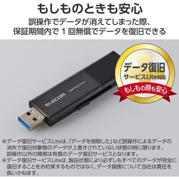 SSD 外付け USB3.2Gen1 読込最大420MB/秒 USBメモリ型 スライド式 高速 Type-C/USB-A 両対応 エレコム