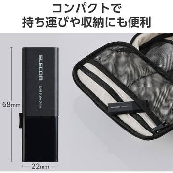 SSD 外付け USB3.2Gen1 読込最大420MB/秒 USBメモリ型 スライド式 高速 Type-C/USB-A 両対応 エレコム