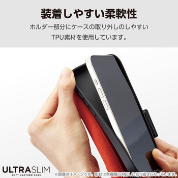 Galaxy S25 SC-51F ケース レザー 手帳型 マグネット フラップ 衝撃吸収 超軽量 薄型 UltraSlim エレコム