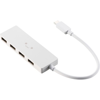 Type-C ハブ USB2.0 USB-A ×4 バスパワー コンパクト 薄型 ケーブル長15cm エレコム