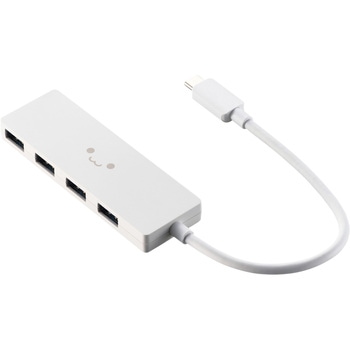 Type-C ハブ USB3.2 Gen1 USB-A ×4 バスパワー 薄型 ケーブル長15cm エレコム