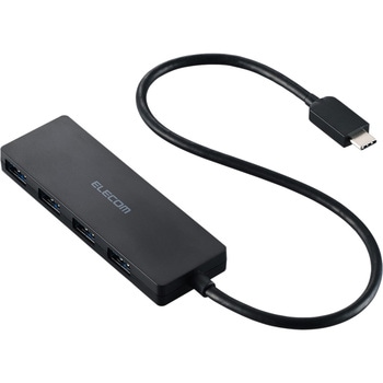 Type-C ハブ USB3.2 Gen1 USB-A ×4 バスパワー 薄型 ケーブル長30cm エレコム
