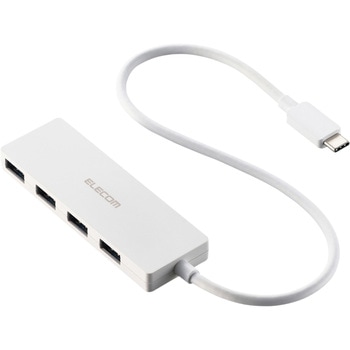 Type-C ハブ USB3.2 Gen1 USB-A ×4 バスパワー 薄型 ケーブル長30cm エレコム