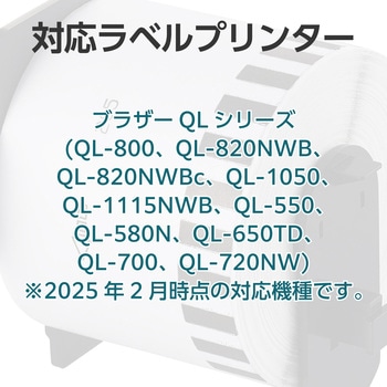 ラベルロール紙 互換ラベル DK2205 ブラザー ( brother ) QLシリーズ テープ白 印字黒 カラークリエーション