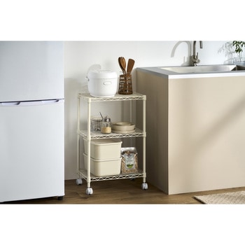 カラーメタルラックフィット 幅45×奥行30cm キャスター付き アイリスオーヤマ