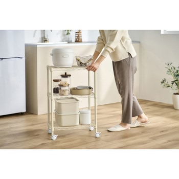 カラーメタルラックフィット 幅45×奥行30cm キャスター付き アイリスオーヤマ