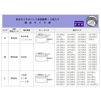 防炎タイヤカバー1本収納用 アラデン