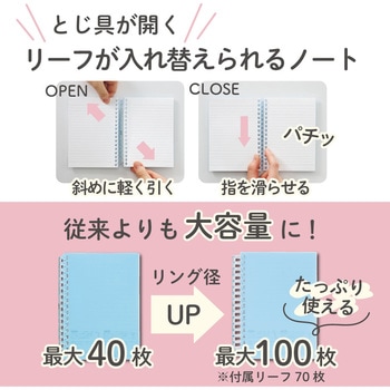 オープンリングノート A6  リーフ70枚 リヒトラブ