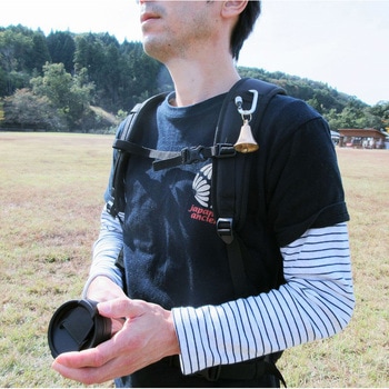 熊よけ鈴  ロック式カラビナ付き 中林製作所