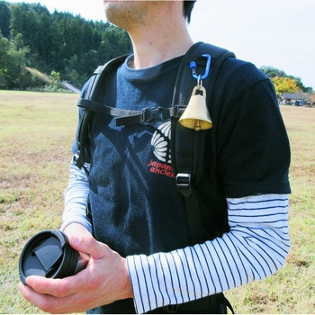 熊よけ鈴  ロック式カラビナ付き 中林製作所