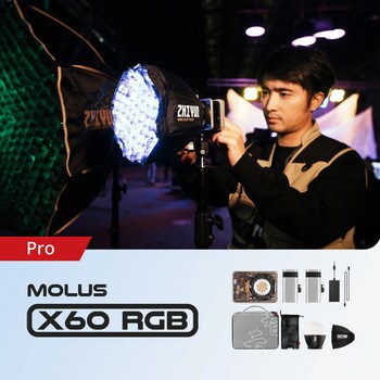 超小型 60WシネマティックCOBライト MOLUS X60 RGB COB Light ZHIYUN