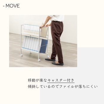 木製ファイルワゴン2段 ホワイト Asmix(アスカ)