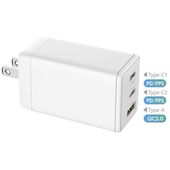 PD対応AC充電器65W 3ポート HIDISC