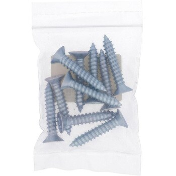 (+)皿頭タッピングねじ 1種A形 (鉄/ユニクロめっき)(パック品) 大里