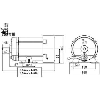 YBSC96L1-4-2-75 耐圧防爆単相モータ 1台 日本スタンドサービス 【通販モノタロウ】