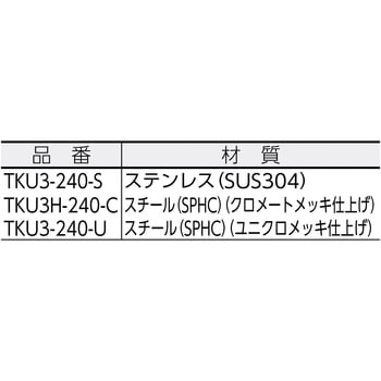 TKU3-240-U 穴あきU金具(4本セット) 1セット(4本) TRUSCO 【通販サイト