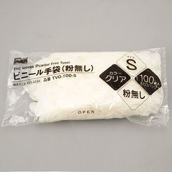 ビニール手袋 粉なし TRUSCO
