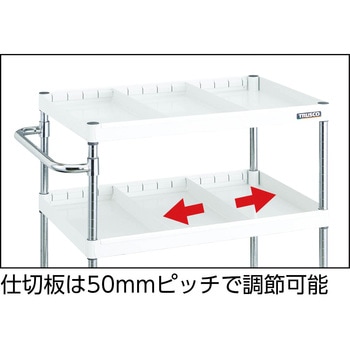 フェニックスワゴン(省音タイプ・薄型1段引出し・仕切板付) TRUSCO