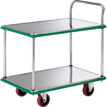 ステンレス製運搬車(片袖2段タイプ) TRUSCO