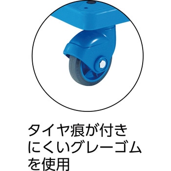 樹脂製運搬車グランカート サイレント(片袖2段タイプ) TRUSCO