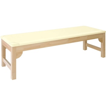 木製診察台 ビニルレザークリーム TB-743 60X180X55CM 高田ベッド製作所