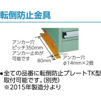中量キャビネットVE6S型(3ロック安全機構・転倒防止金具付) TRUSCO