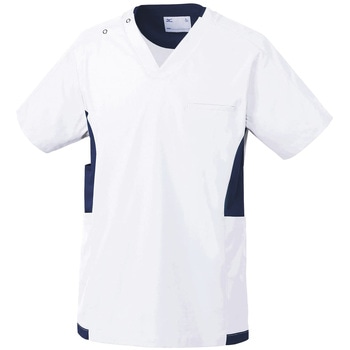 スクラブ 男女兼用  5L MZ-0181-C1 ホワイト アルベ(チトセ)