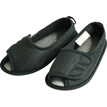 ささえルームシューズ つま先開き  B00316 L グレー ひまわり