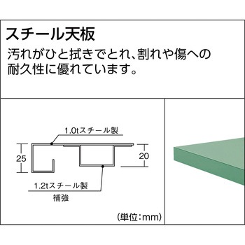 軽量立作業台(2段引出し付) TRUSCO